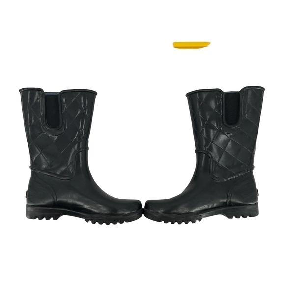 Sperry Top-Sider Black Nellie Quilted Rain Boots Size 6 Women’s - Picture 3 of 8
